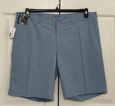 NWT Roundtree  Yorke Performance size 40 blue Flat Front Shorts Men's