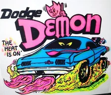 Mopar Dodge Demon Vintage 70's L&H MFG T-Shirt transfer only Iron on  X 29