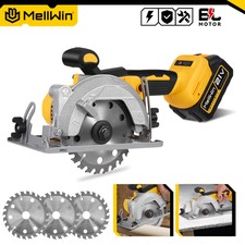 5Zoll 125mm B&uuml;rstenlos Akku Handkreiss&auml;ge Kabellos Kreiss&auml;ge S&auml;ge mit 2 Batterie