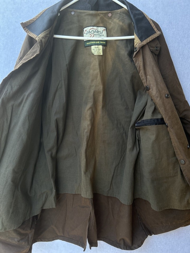 Jacaru Aussie Tracker Outback Duster Coat Australian Oilskin Jacket