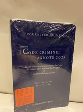 Code Criminel Annoté 2025 | Editions Yvon Blais