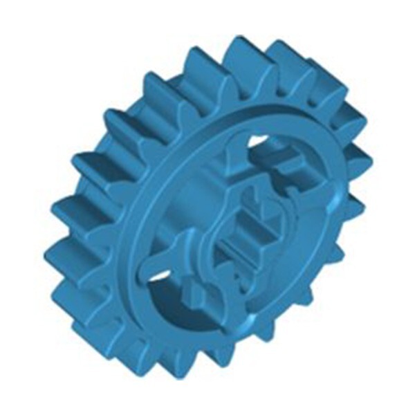 Lego Technic Bricks 6x Dark Azur Z12 Gear Wheel Cog Axle - 6396480