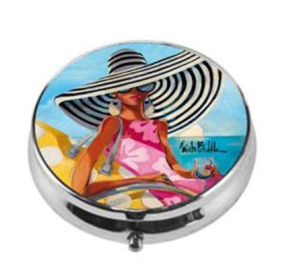 Artis Orbis  Pillbox Design By Trish Biddle    Summer Girl