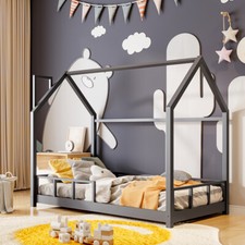 Pine Wooden Kids Bed Frame Toddler Bedstead Furniture Bedroom Tree House Design
