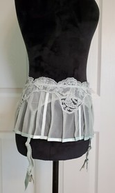 La Perla Lingerie Black Label Garter Stocking Suspender Belt Light Green Rare