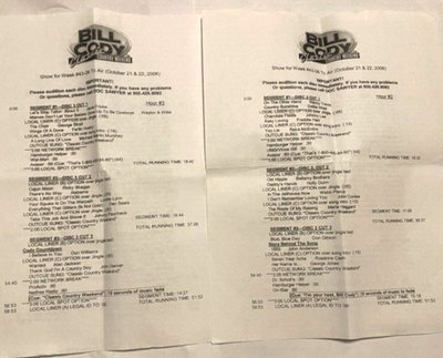 10/21/06 BILL CODY 4 HR CLASSIC COUNTRY: RONNIE MCDOWELL