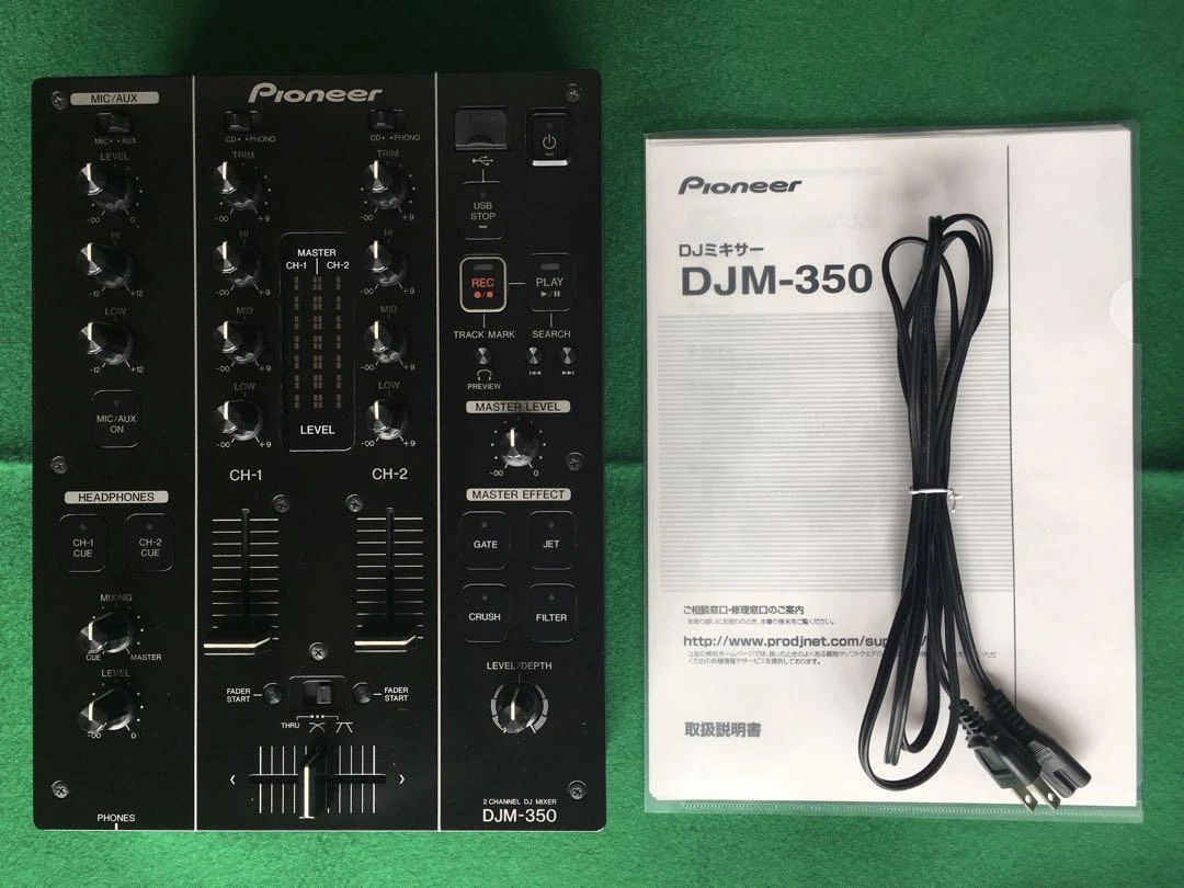 Pioneer DJ Mixer DJM-350 Black Instruction manual included