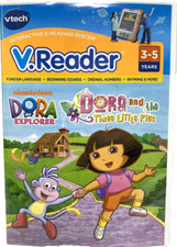 VTech V.Reader Dora and the Three Little Pigs with Case Ages 3-5 yrs. 