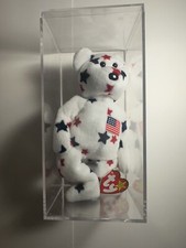 Ty Beanie Babies Glory the Bear 1998 America Flag Stars 8.5” 