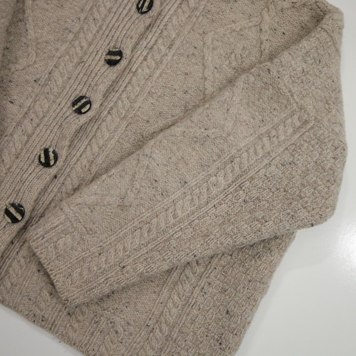 Carraig Donn Made Ireland Cardigan Sweater Cable Knit 100% Wool Medium - Picture 4 of 17