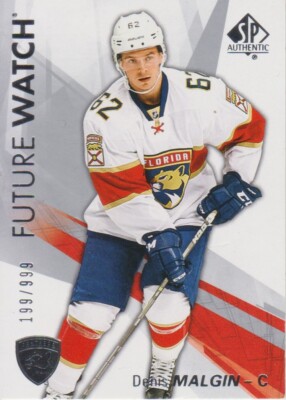 2016-17 SP Authentic Future Watch RC Denis Malgin #199/999 - Florida Panthers
