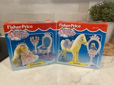 Vintage Fisher Price Once Upon A Dream Royal Pets & Royal Furniture Lot NIB RARE