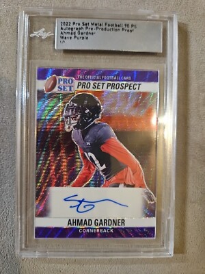 2022 LEAF PRO SET ROOKIE AUTOGRAPH 1/1 AUTO AHMAD SAUCE GARDNER JETS      MINT