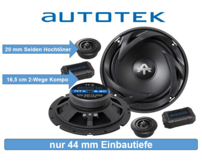 Autotek ATX6.2C 16.5cm (6.5'') 2-Way Component Speaker System 200 Watts