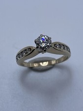 VINTAGE 14K YELLOW GOLD ROUND .50Ct DIAMOND SOLITARE RING, 1.22Tcw, SIZE 7