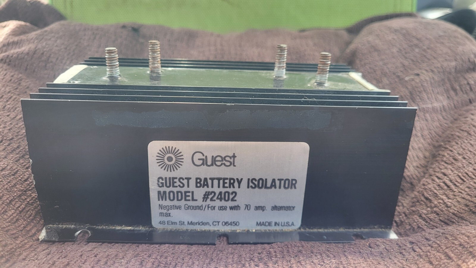 Marine Battery  Isolator  Guest Model #2402  70 amp  USA Made Boat Parts 
