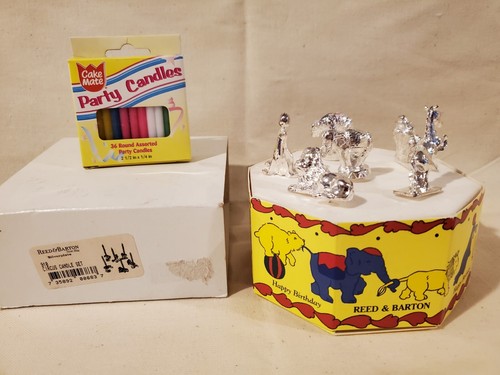 Reed And Barton Silverplate Circus Animals Birthday Candleholders Set Of 6