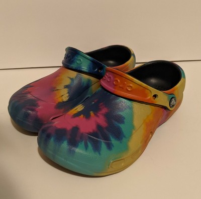 bistro graphic clog tie dye