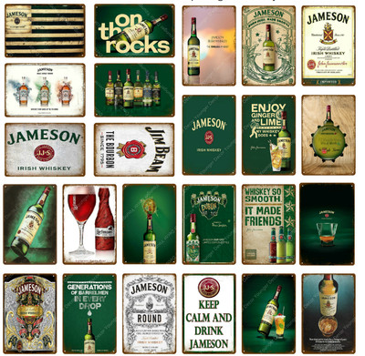 20x30 Irish Jameson Whiskey Metal Tin Signs Wall Poster Bar Pub Party Home Decor