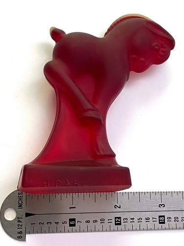 Heisey/Dalzell Viking Animal Figure RUBY RED SATIN #1527 KICKING COLT PONY 1989 - Picture 6 of 11