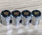 4pcs Tire Valve Stem Caps for Cadillac Chrome Metal