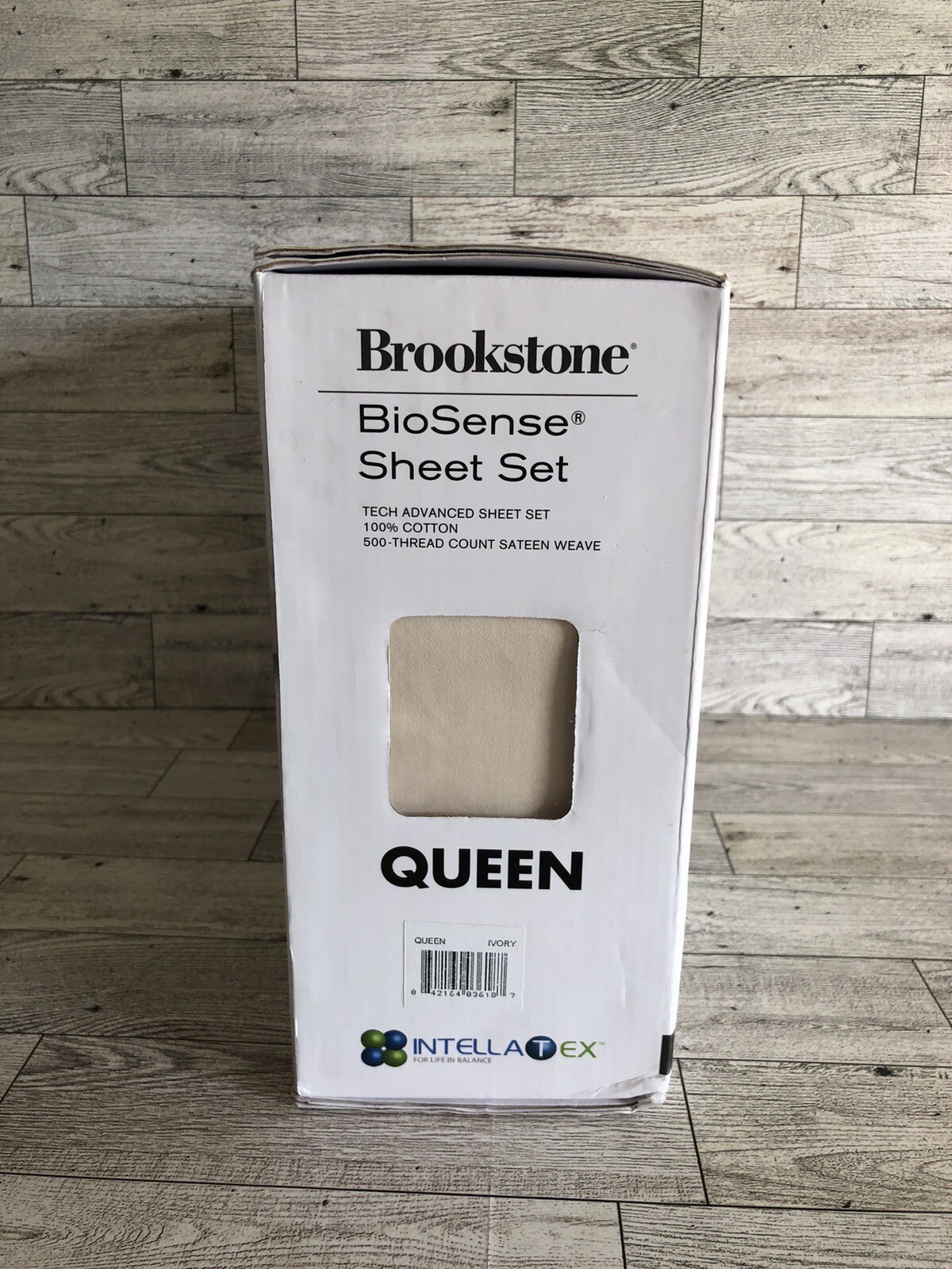 New Brookstone BioSense Tech Advanced Ivory 4 Pc Queen Sheet Set 500 TC