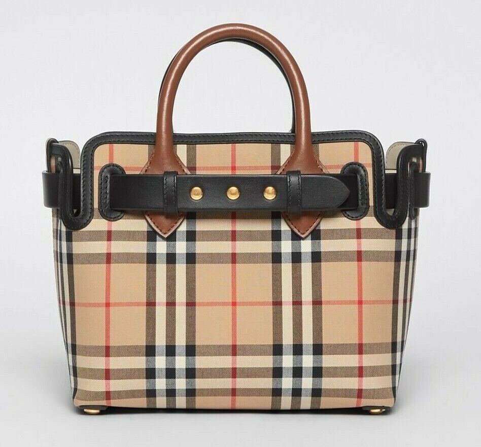 repulsion mærke Blive kold 100% Authentic Burberry Mini Vintage Check Triple Stud Belt Bag tag $1400 |  eBay