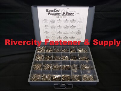 Metric Stainless Hex Nuts & Lock nuts & Fender Extra Thick Washer Assortment Kit