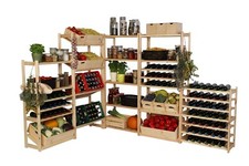 HOLZREGAL Serie LSR Kellerregal Speisekammer REGAL Kombinierbar* 85,8x70x33 cm