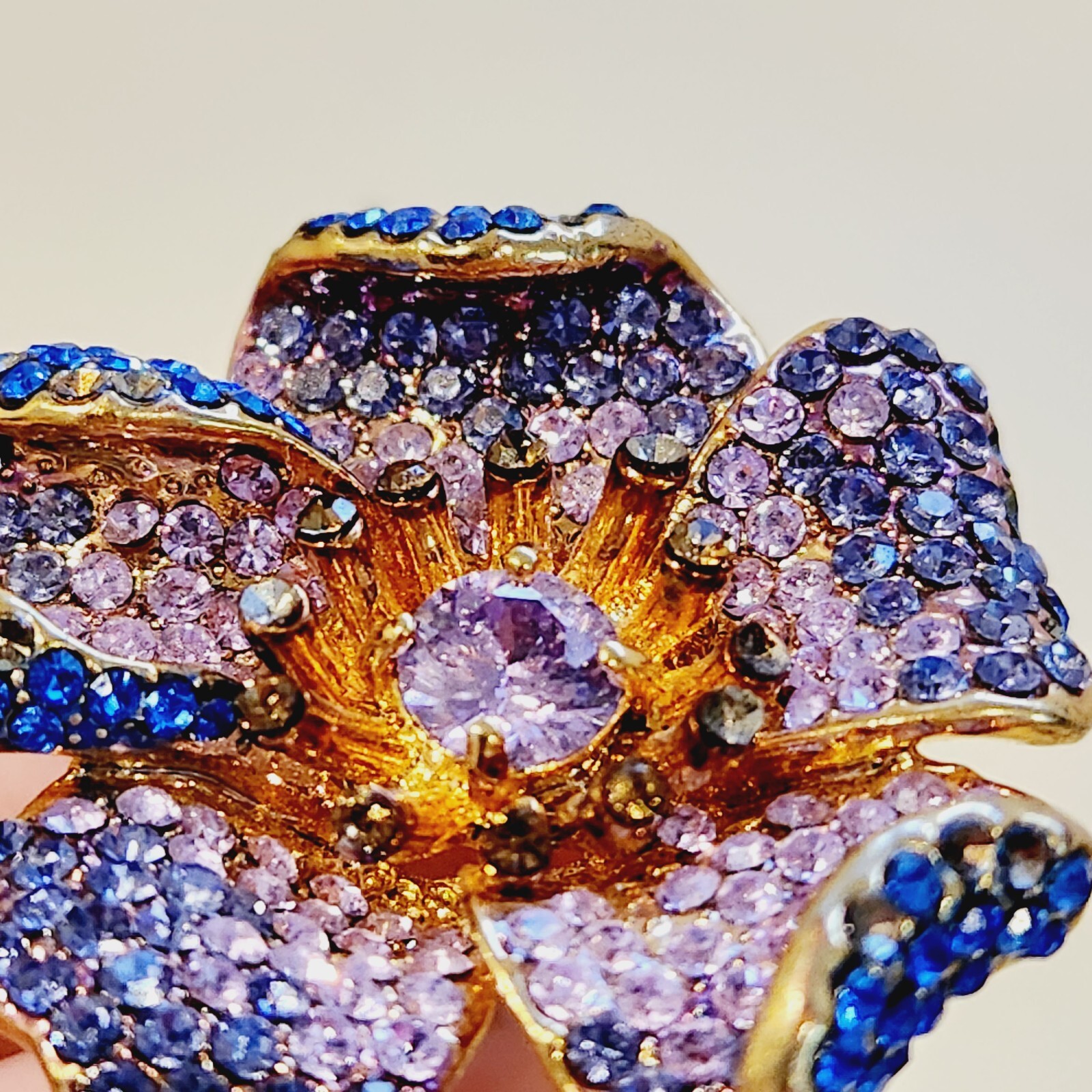 Huge Flower Cocktail Statement Ring - Rhinestone … - image 4