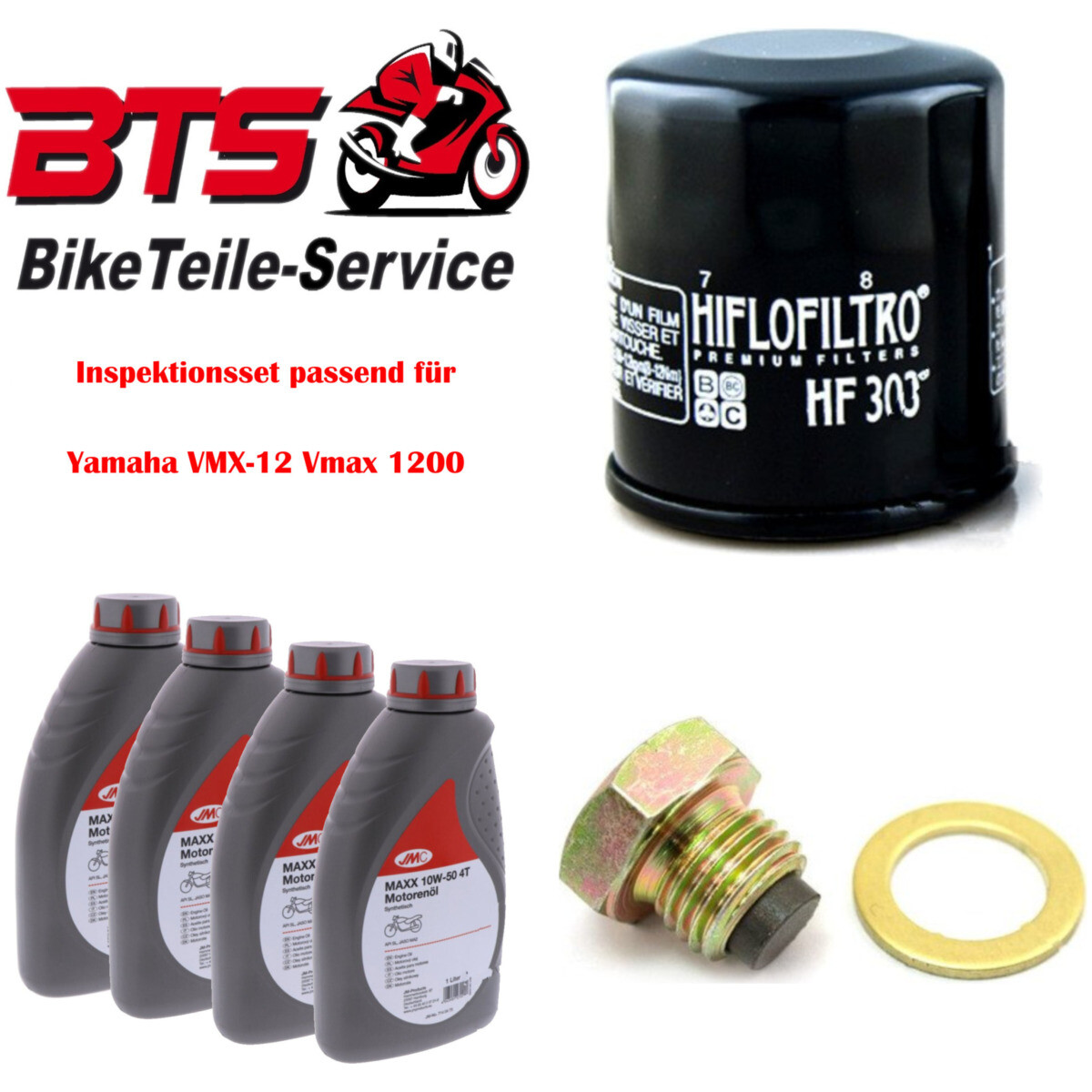 M-1 2001〜2006 Satz 4L Öl, Filter, Ablassschraube passend für Yamaha VMX-12 Vmax