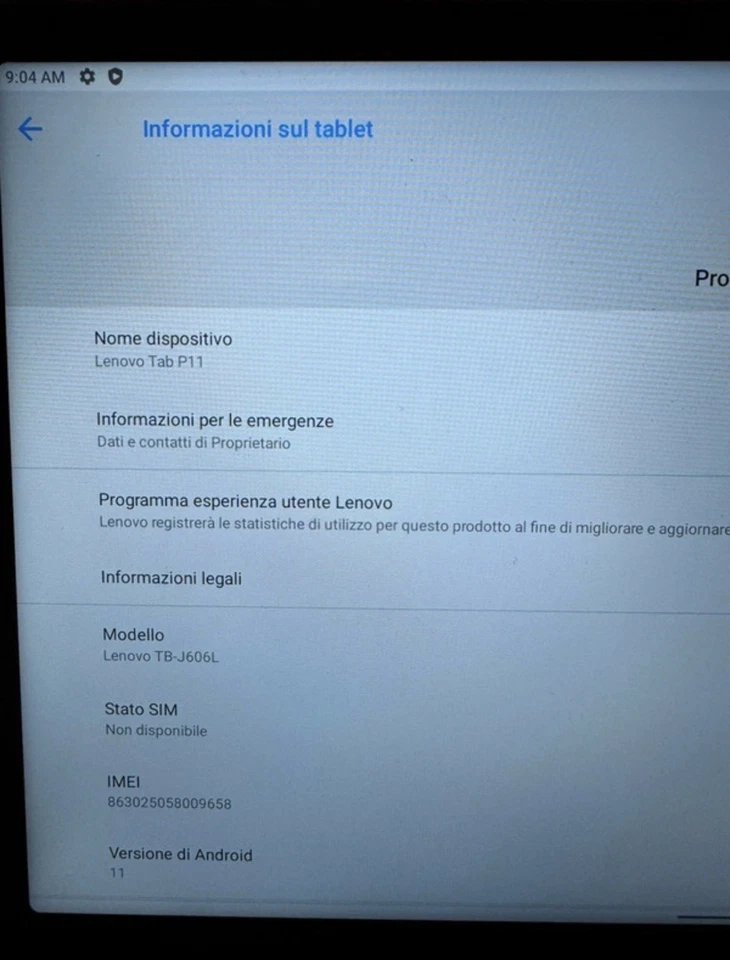 Lenovo tab p11 4g 128gb + 6gb - Immagine 3 di 4