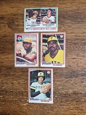Lot Of 4 1978 O Pee Chee MLB Pittsburgh Pirates Cards; 2 Candelarias & Parker