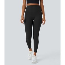 Halara Ultrasculpt Black Full Length Leggings With Pockets Size S NWT