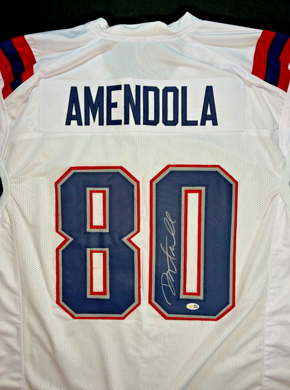 DANNY AMENDOLA SIGNED #80 CUSTOM JERSEY - Size XL (JSA) NFL New England Patriots