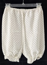 Vintage White Pettipants/Pantaloons W/Black Polka Dots Size 5 see description 