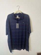 Callaway Opti-Dri Peacoat Striped Golf Polo Shirt XXL Moisture Wicking UPF