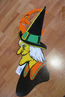 Beistle 23'' Ugly Witch Halloween Decoration Cutout USA NOS