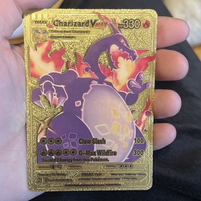 Charizard VMAX SV107/SV122 Shiny Holo Rare Gold Metal Card 330 HP