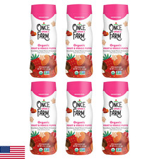 Once Upon A Farm Strawberry Coconut Sweet Potato Puffed Sorghum Snack Fruit