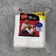 Over-the-Calf Tube Socks 10 Pack, White, Shoe Size 6-12 2010
