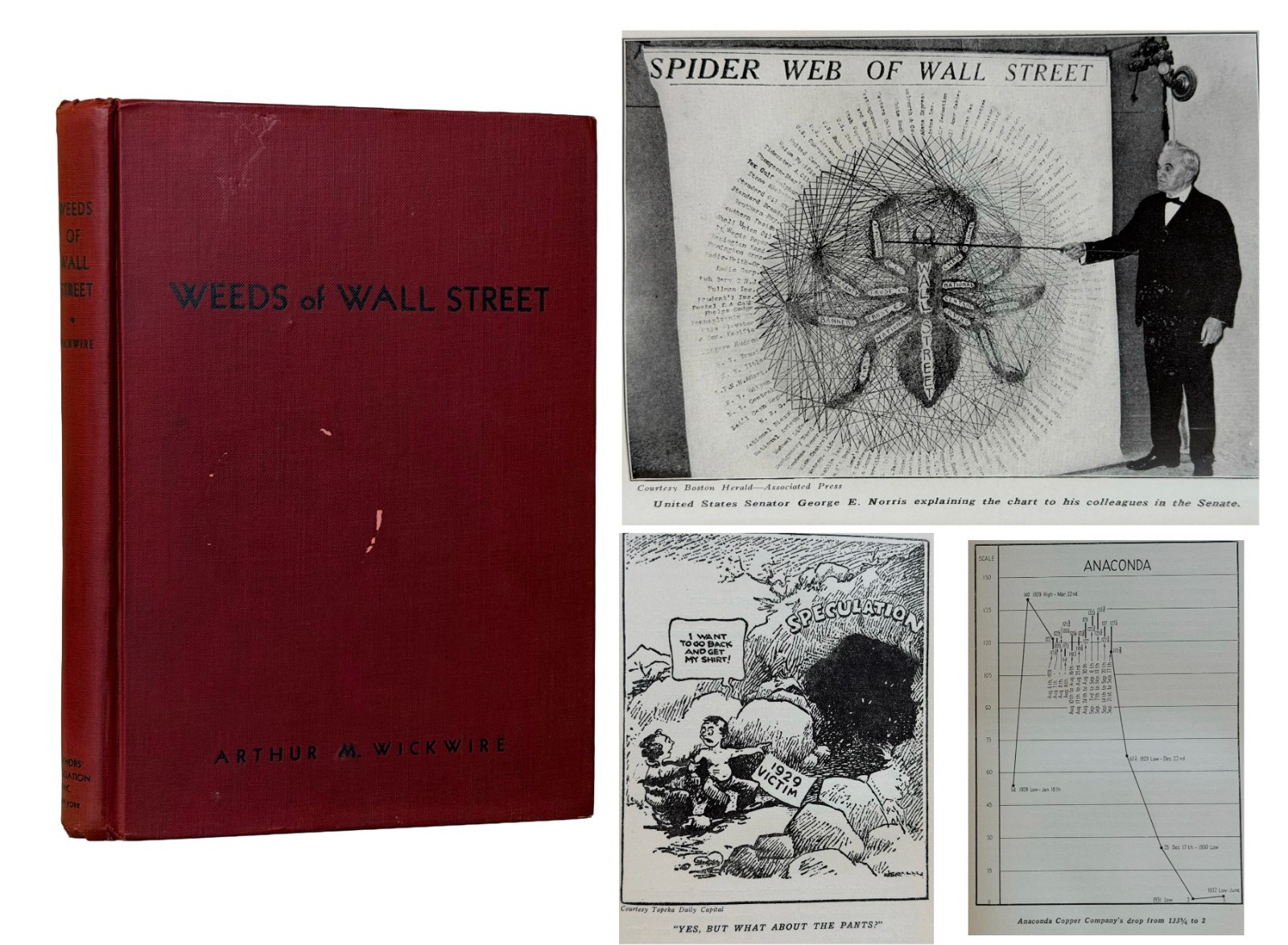 The Weeds Of Wall Street By Arthur M. Wickwire ~ Rare 1St Edition ~ Stock Market
