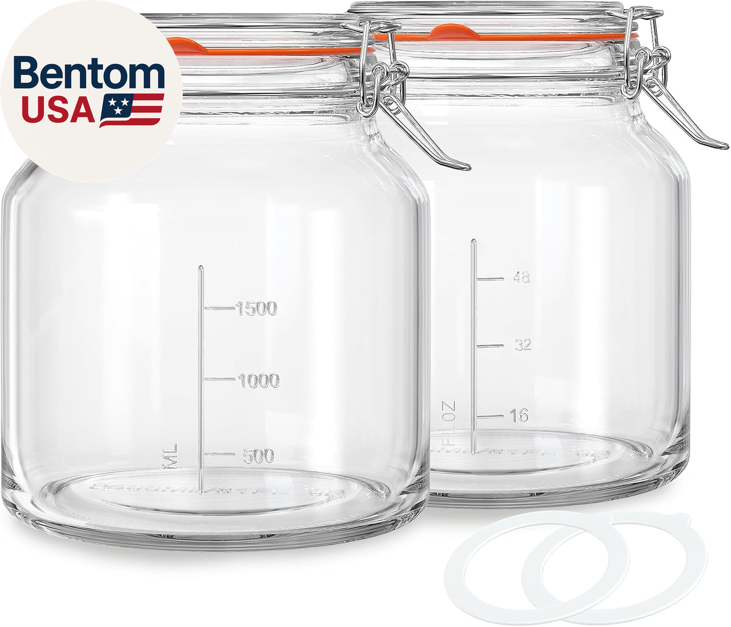 79oz Wide Mouth Glass Mason Jars 2 Pack