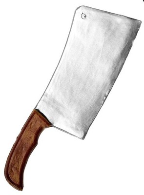 Hackmesser aus Schaumstoff - Weiches Hackebeil für Horrorfilm-Killer (oder