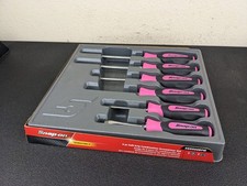 Bo153 Snap On Tools Sgdx60bpm Pink Soft Grip Combination Screwdriver Set Usa
