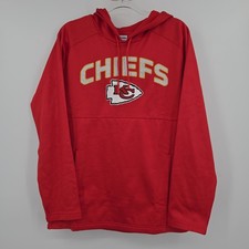 NFL Team Apparel Kansas City Chiefs Sweatshirt Hoodie Mens Medium Red Pockets