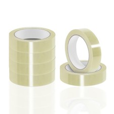 6 Pack Clear Cello Tape – 24mm Wide, 45 Micron Thick, Strong Clear Packing Tape