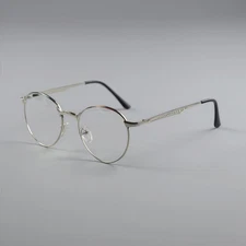 Round Metal Eyeglass Frame Retro Reading Glasses Men Women Full Rim