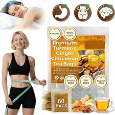 Turmeric, Ginger, Cinnamon Tea Bags, 100 Natural  No Additives  Caffeine Free