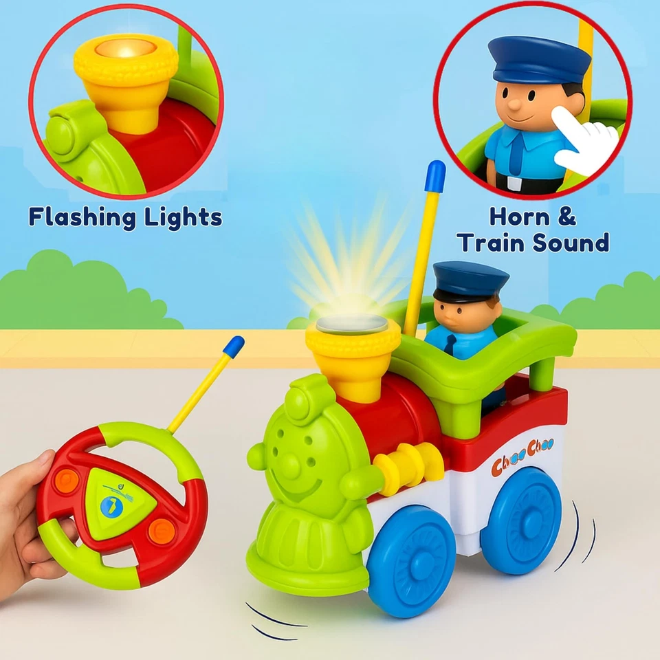 遥控卡通汽车幼儿 1 - 3 岁,遥控玩具儿童 18 个月以上 — 第 2/4 张图片